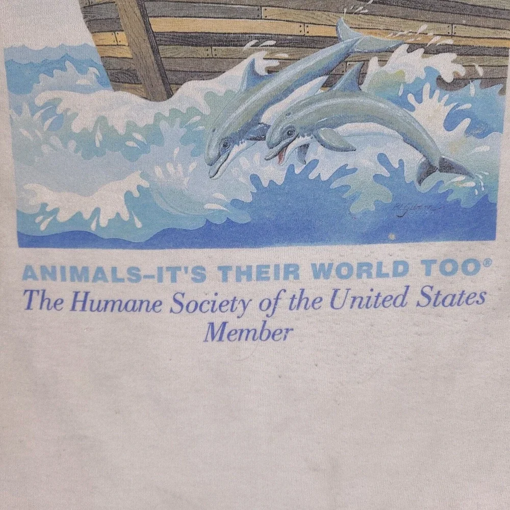The Humane Society of the United States T-Shirt Adult XL White Animals World Arc - Picture 3 of 16